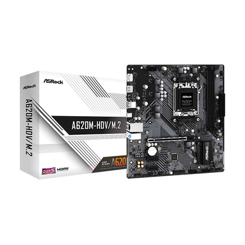 Asrock A620M-HDV/M.2. Socket AM5. Micro-ATX. - DDR5