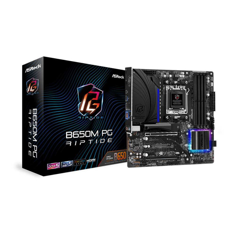 Asrock B650M PG Riptide. Socket AM5. Micro-ATX. - DDR5